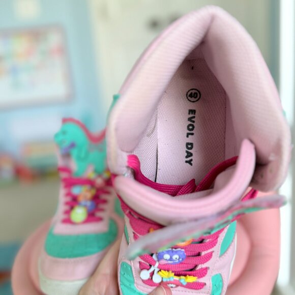 Kawaii Dinosaur Pastel High Top Sneakers - Picture 7 of 12